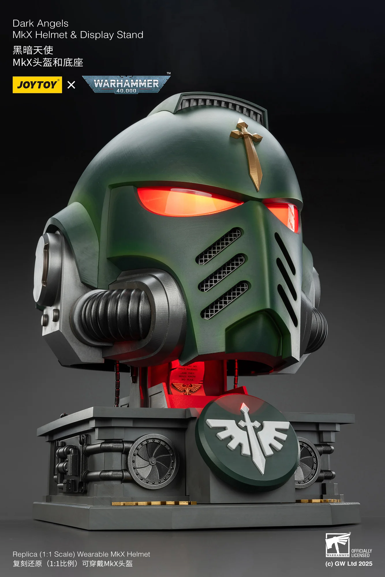 Dark Angels MkX Helmet & Display Stand Warhammer 40,000 1/1 Replika 44 cm - Image 23