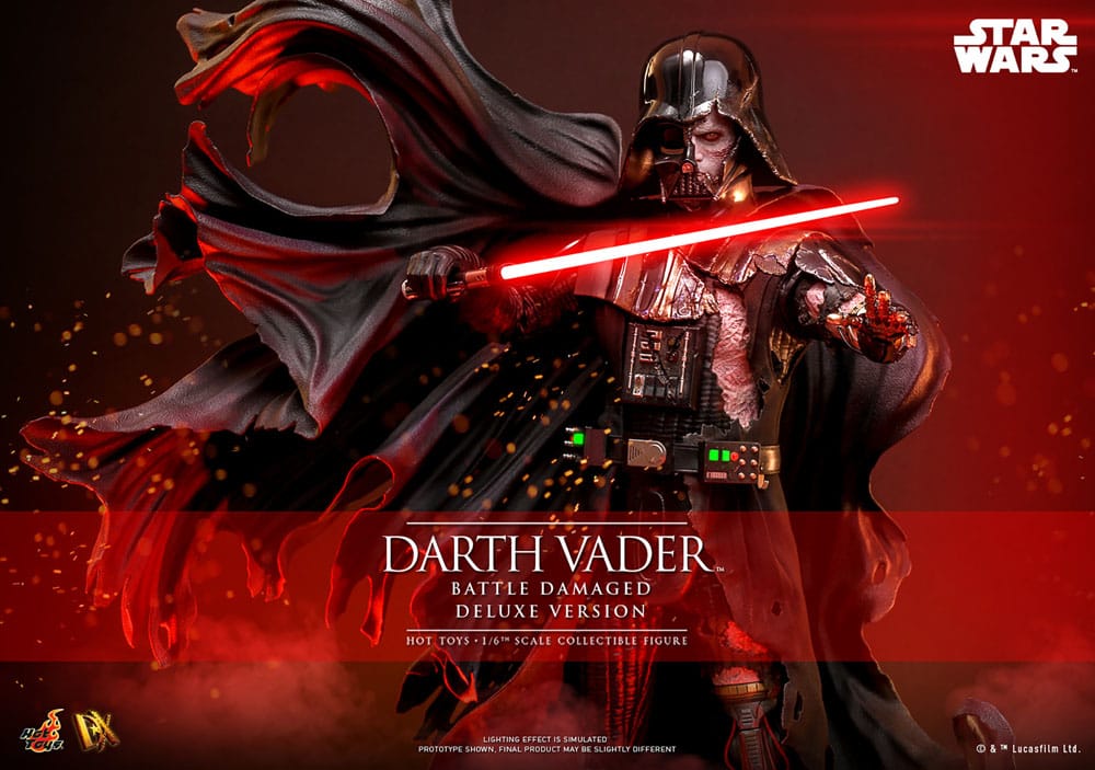 Darth Vader Battle Damaged Star Wars Deluxe Version 1/6 Figurka 35 cm - Image 2