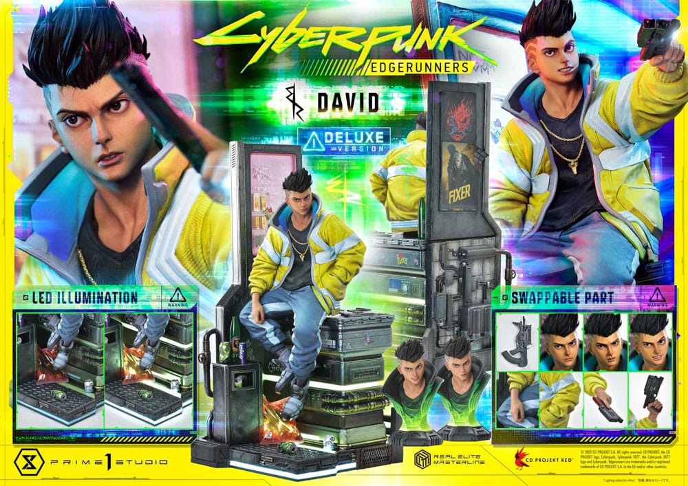 David Cyberpunk: Edgerunners Real Elite Masterline Series Bonus Version 1/4 Figurka 58 cm - Image 13