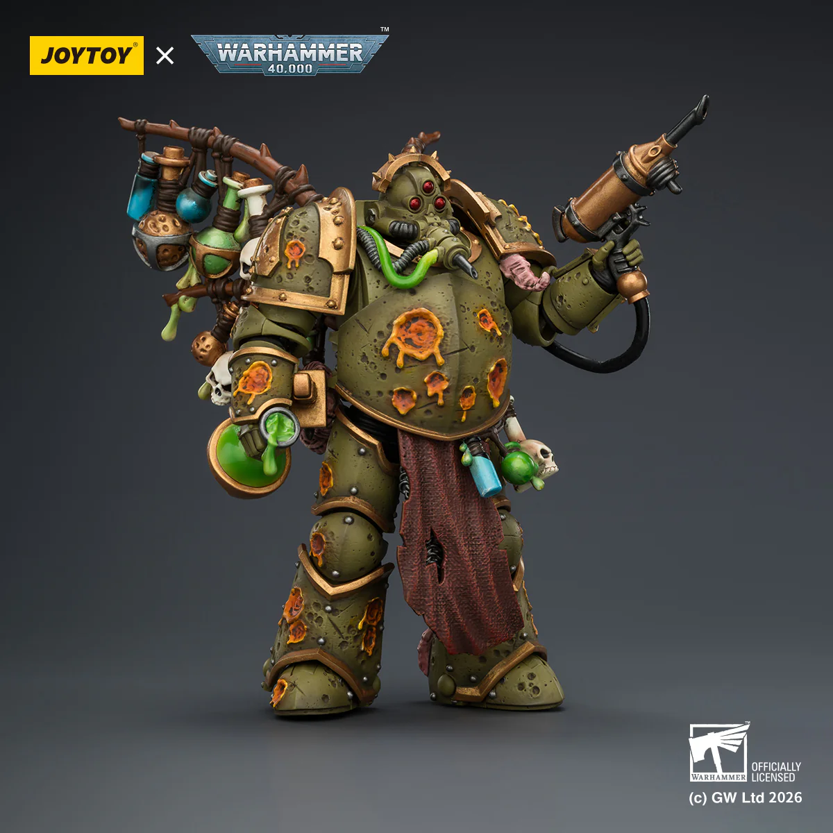Death Guard Biologus Putrifier Warhammer 40k 1/18 Figurka 12 cm - Image 8