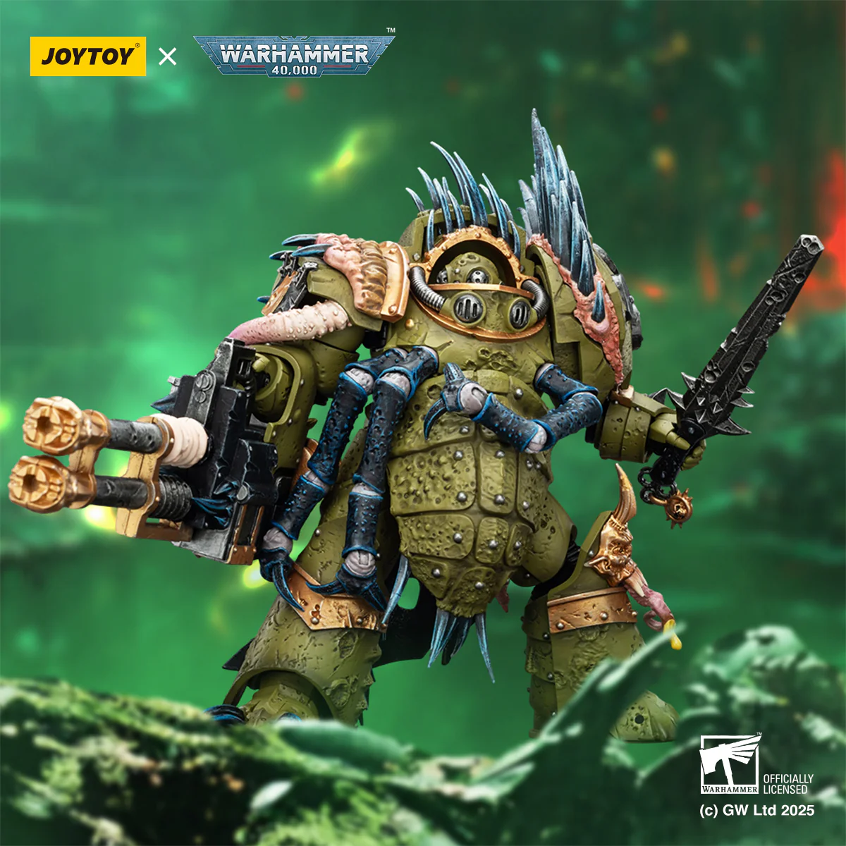 Death Guard Blightlord Terminator 1 with Reaper Autocannon and Bubotic Blades Warhammer 40k 1/18 Figurka 14 cm - Image 11