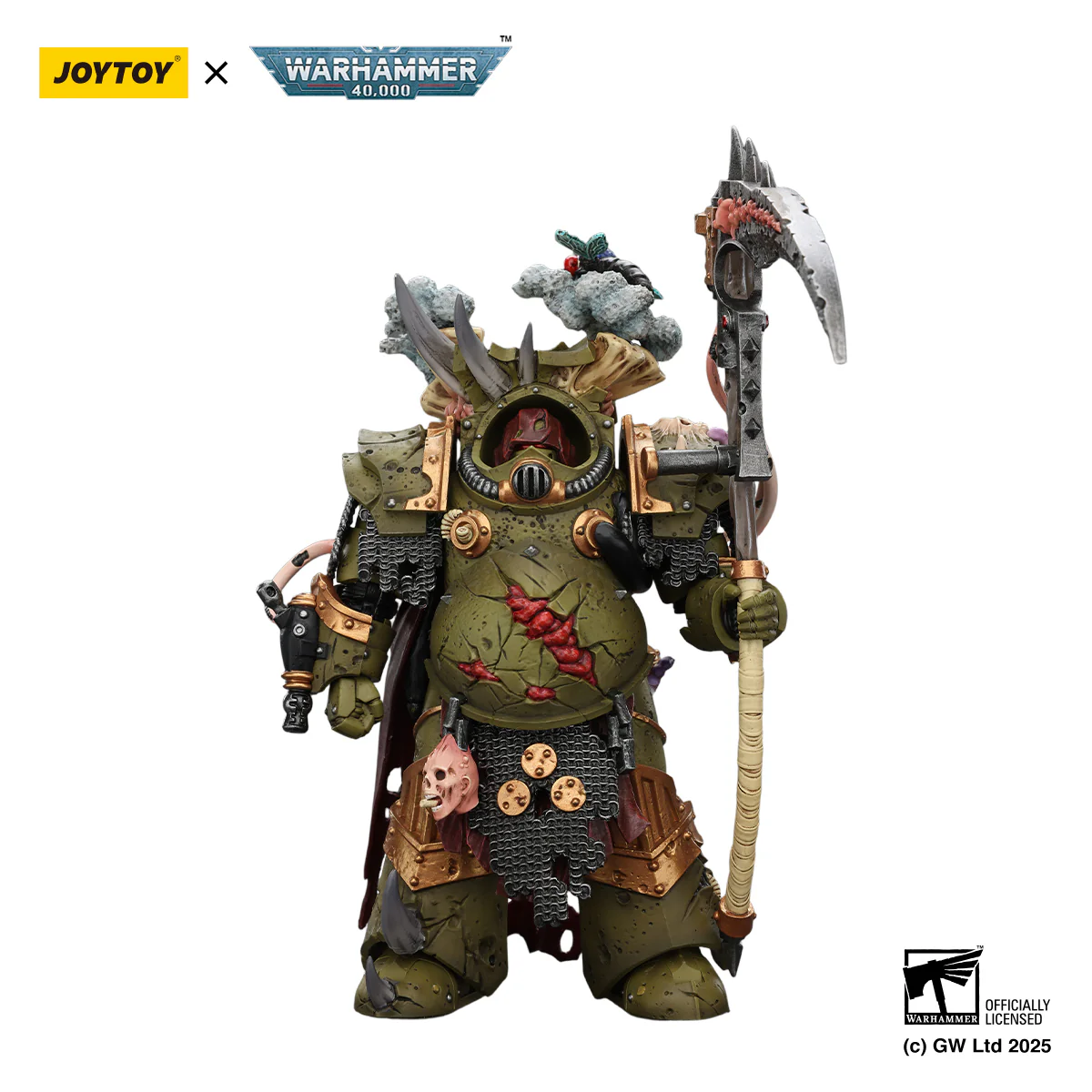 Death Guard Deathshroud Terminator 1 with Manreaper and Plaguespurter Gauntlet Warhammer 40k 1/18 Figurka 14 cm