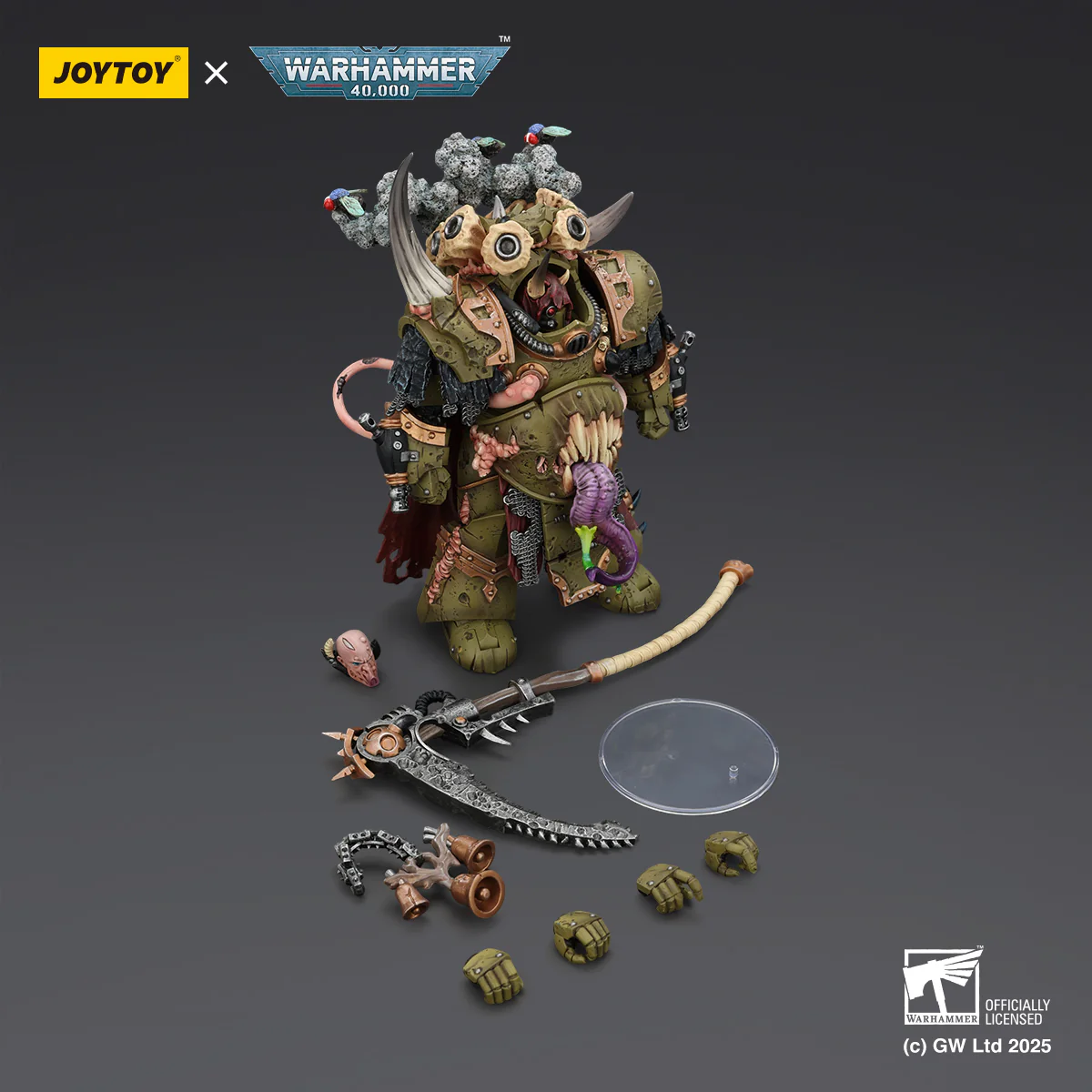 Death Guard Deathshroud Terminator Champion with Manreaper and Plaguespurter Gauntlets Warhammer 40k 1/18 Figurka 14 cm - Image 10