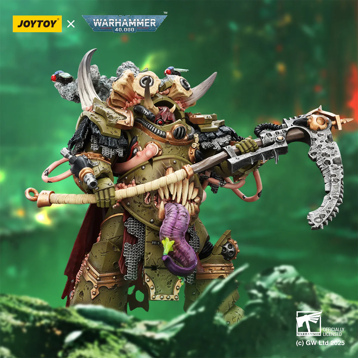 Death Guard Deathshroud Terminator Champion with Manreaper and Plaguespurter Gauntlets Warhammer 40k 1/18 Figurka 14 cm - Image 11