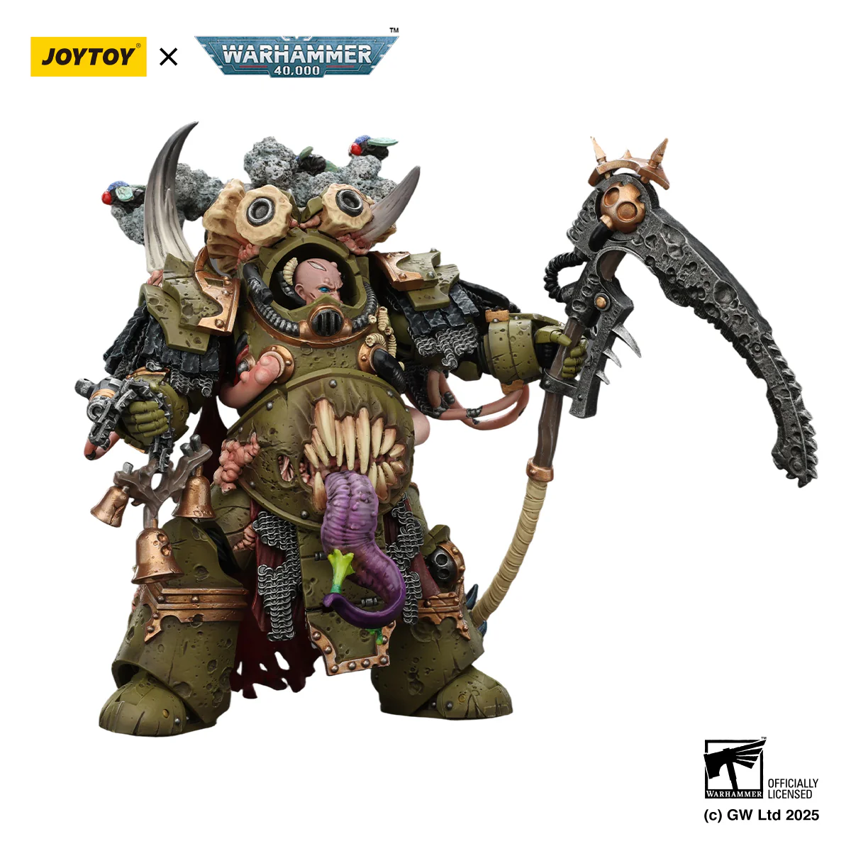 Death Guard Deathshroud Terminator Champion with Manreaper and Plaguespurter Gauntlets Warhammer 40k 1/18 Figurka 14 cm - Image 3