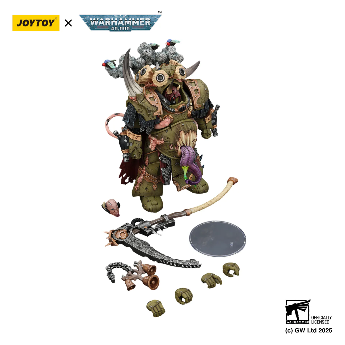 Death Guard Deathshroud Terminator Champion with Manreaper and Plaguespurter Gauntlets Warhammer 40k 1/18 Figurka 14 cm - Image 5