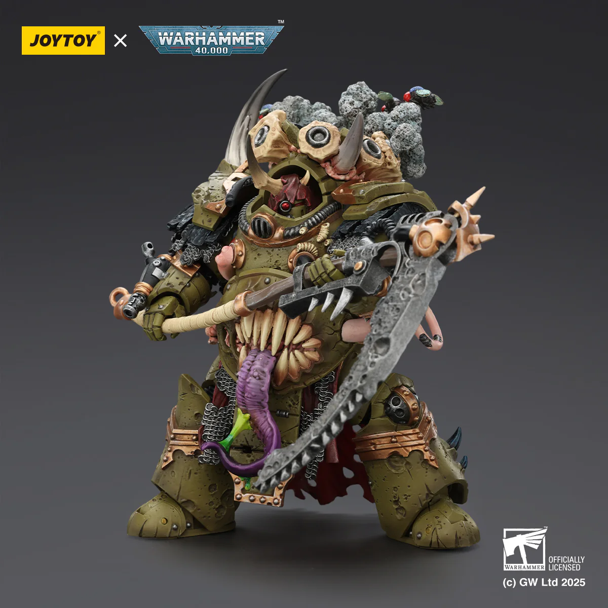 Death Guard Deathshroud Terminator Champion with Manreaper and Plaguespurter Gauntlets Warhammer 40k 1/18 Figurka 14 cm - Image 9