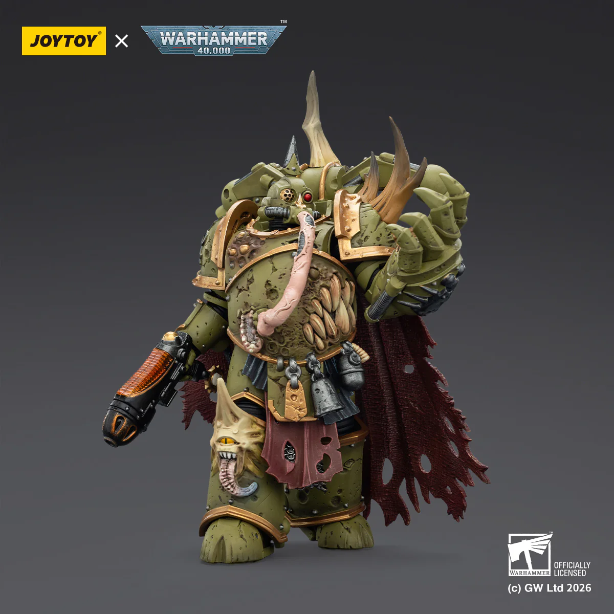 Death Guard Plague Marine Champion with Plasma Pistol and Power Fist Warhammer 40k 1/18 Figurka 12 cm - Image 8