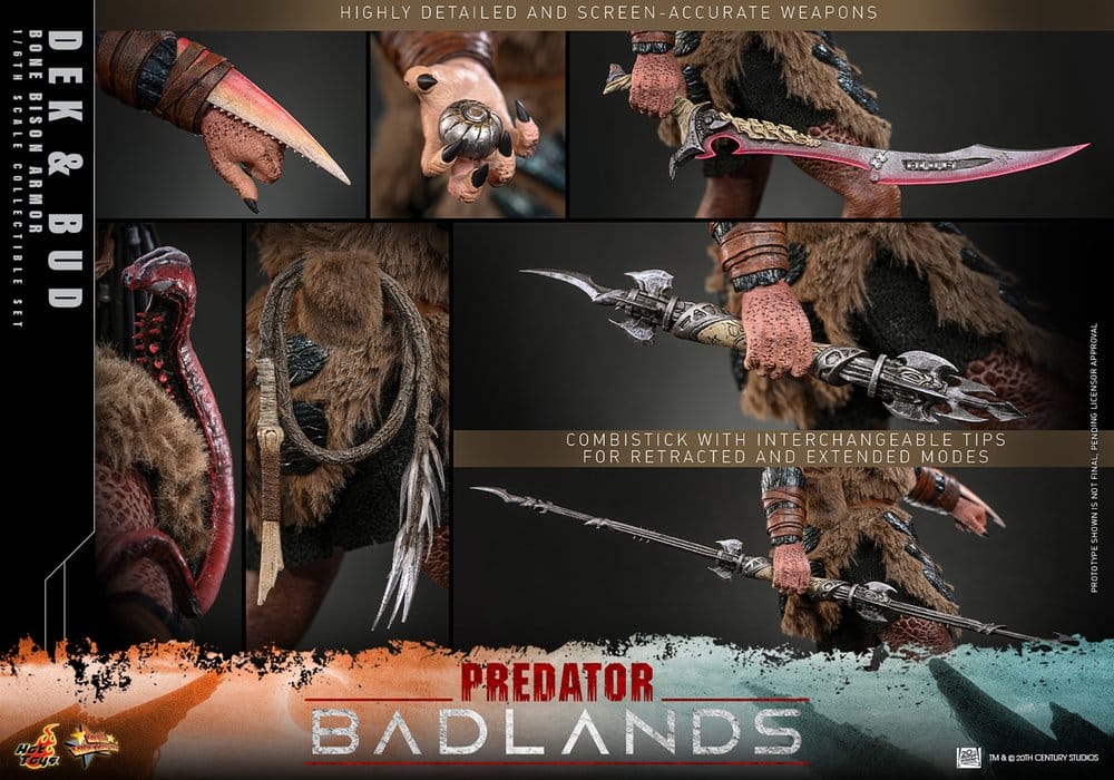 Dek (Bone Bison Armor) and Bud Predator: Badlands Movie Masterpiece 2-Pack 1/6 Figurka 31 cm - Image 12