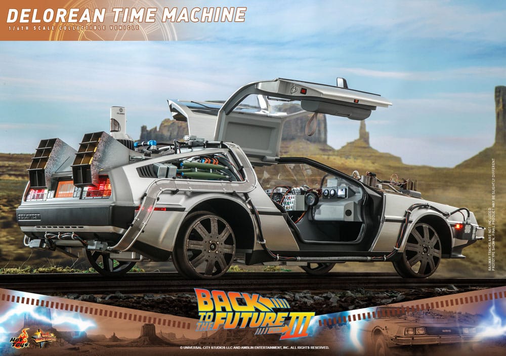 DeLorean Time Machine Back to the Future III Movie Masterpiece Vehicle 1/6 Figurka 72 cm - Image 10
