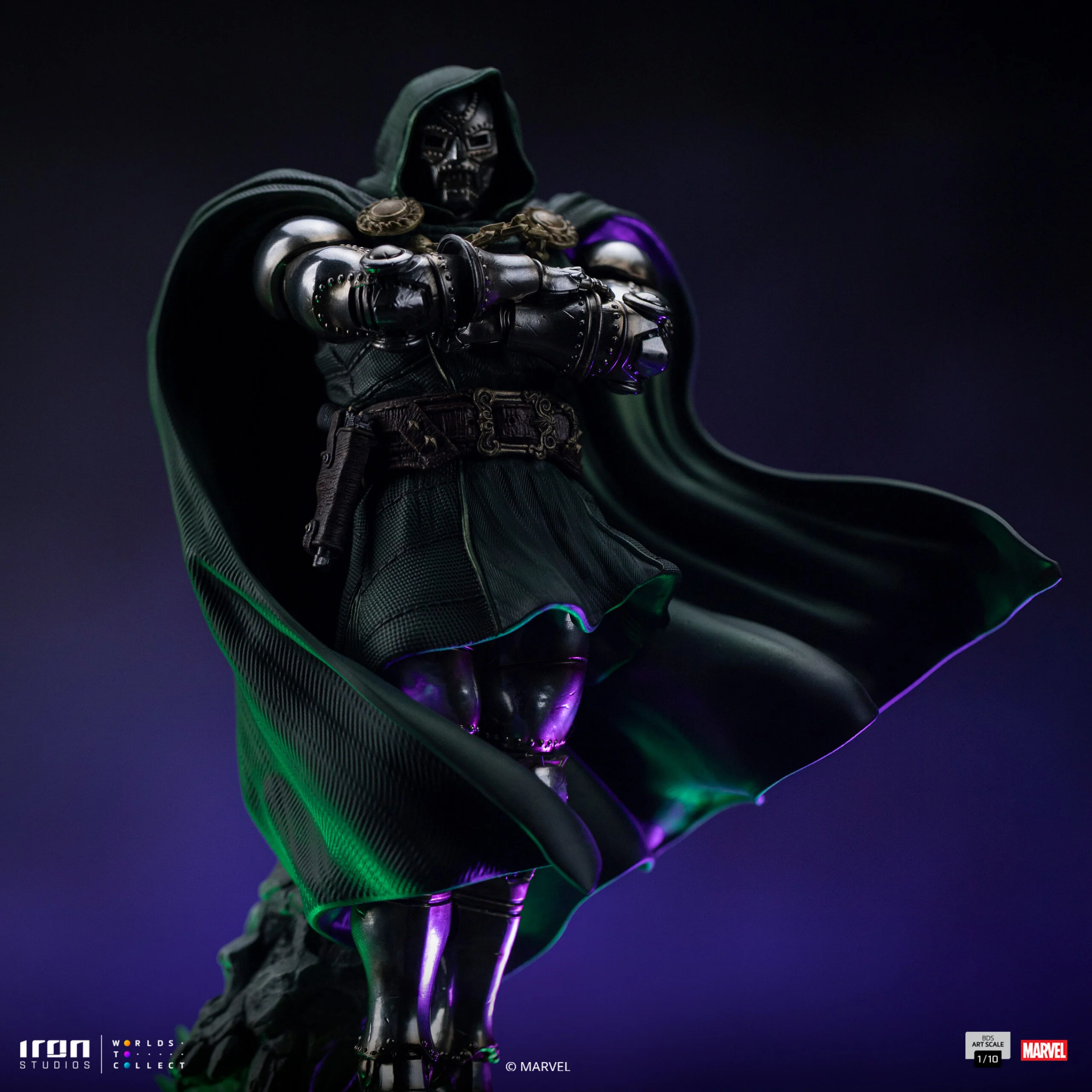 Doctor Doom Marvel Infinity Gauntlet Diorama Art Scale 1/10 Figurka 30 cm - Image 7