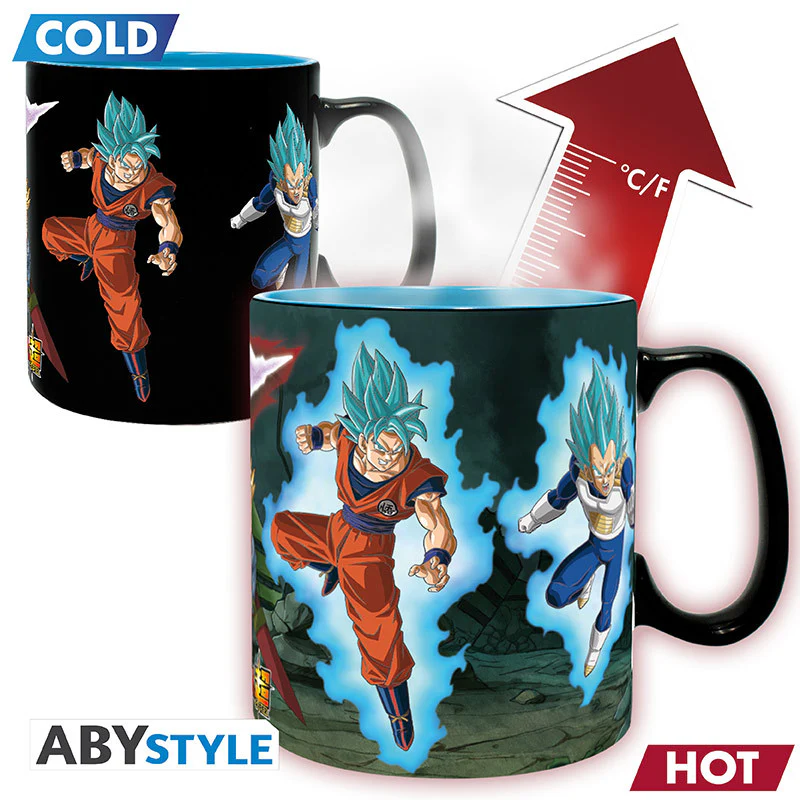 Dragon Ball kubek termoaktywny (460 ml) Saiyans vs Black