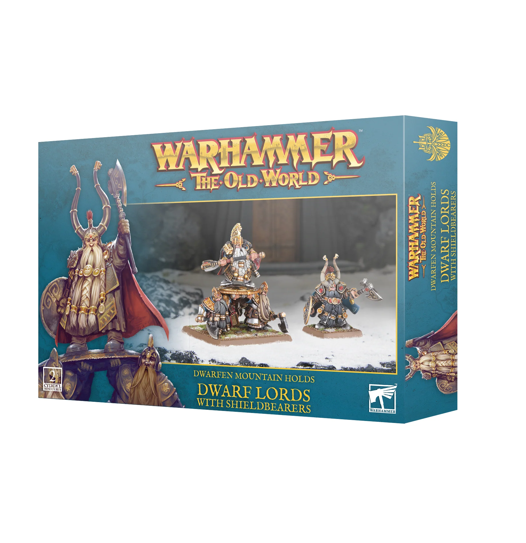 Dwarf Lords with Shieldbearers Dwarfen Mountain Holds Warhammer Old World Zestaw Startowy