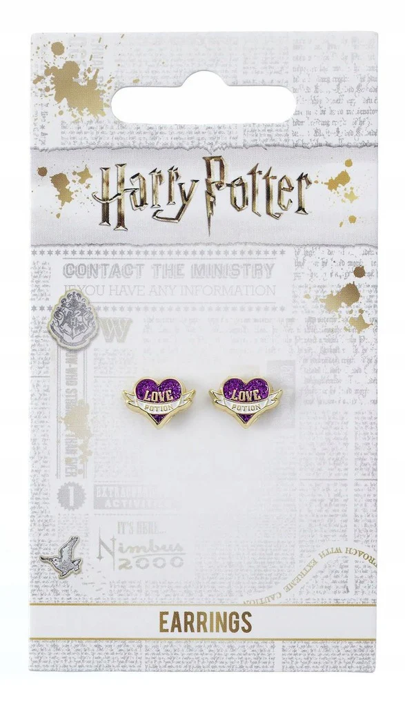 Eliksir Miłości Pozłacane Kolczyki Harry Potter - Image 2