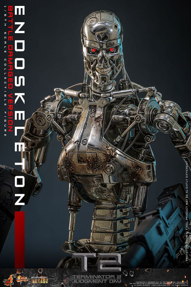 Endoskeleton Battle Damaged Version Terminator 2: Judgment Day Movie Masterpiece 1/5 Figurka 31 cm - Image 17