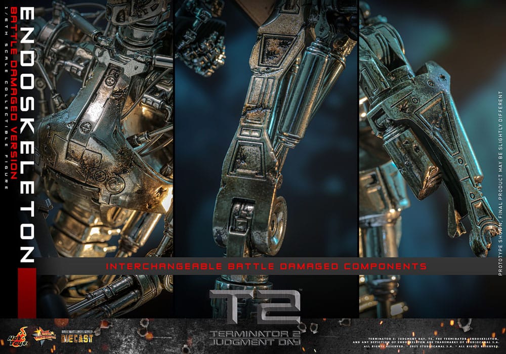 Endoskeleton Battle Damaged Version Terminator 2: Judgment Day Movie Masterpiece 1/5 Figurka 31 cm - Image 19