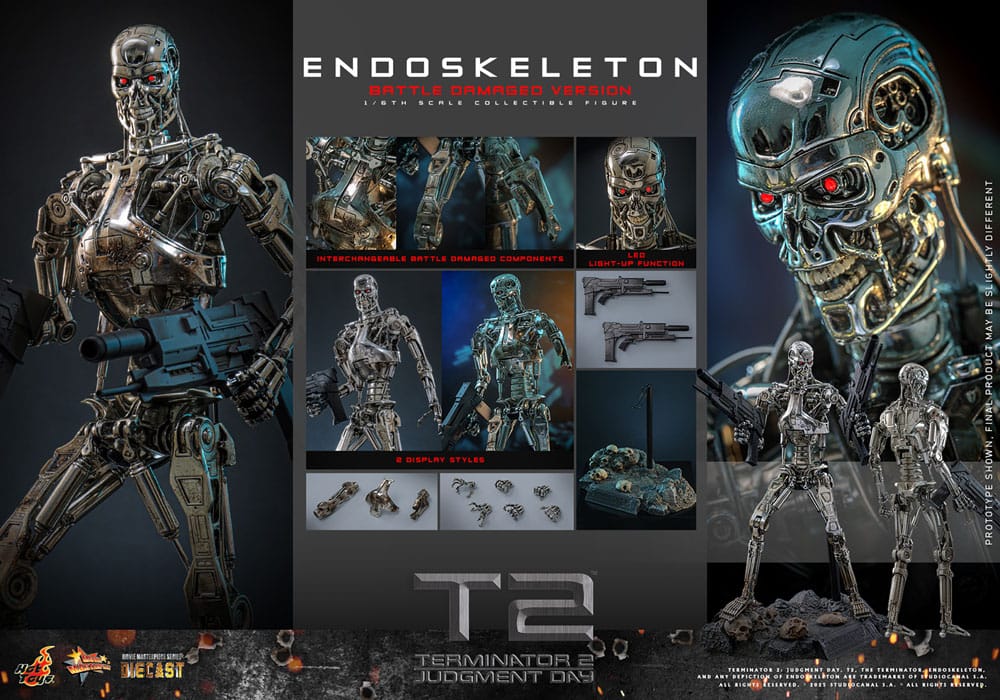 Endoskeleton Battle Damaged Version Terminator 2: Judgment Day Movie Masterpiece 1/5 Figurka 31 cm - Image 21
