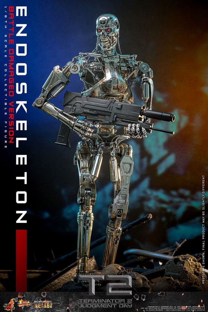Endoskeleton Battle Damaged Version Terminator 2: Judgment Day Movie Masterpiece 1/5 Figurka 31 cm - Image 3
