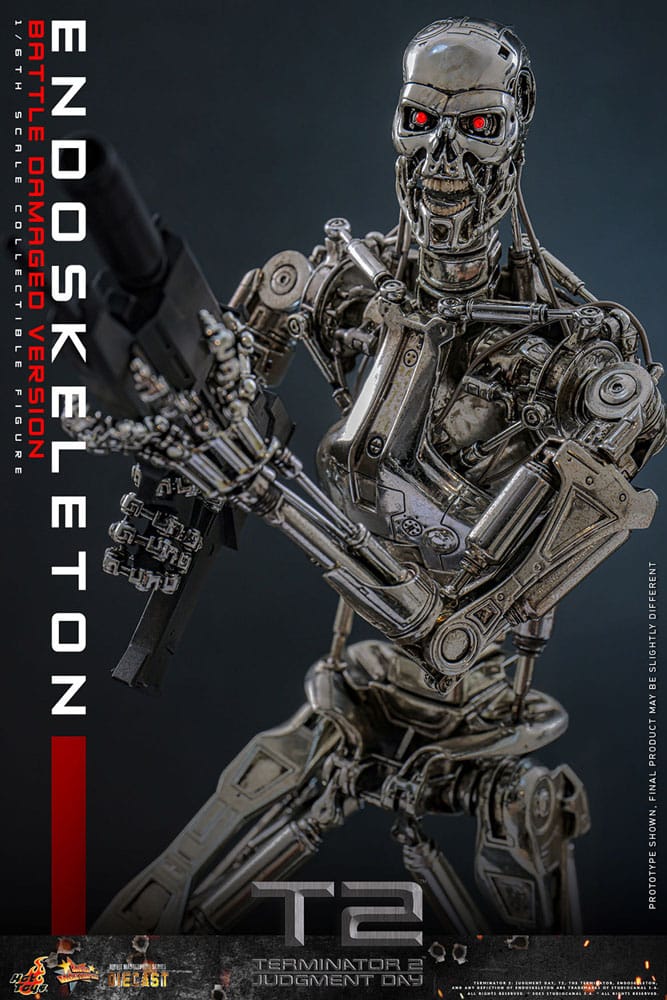 Endoskeleton Battle Damaged Version Terminator 2: Judgment Day Movie Masterpiece 1/5 Figurka 31 cm - Image 4