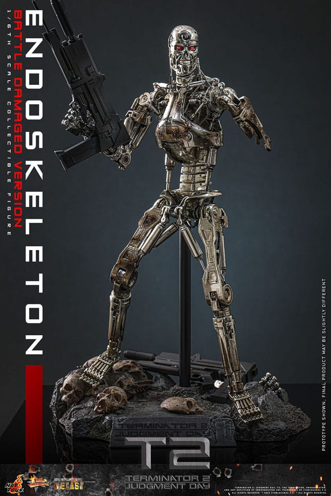 Endoskeleton Battle Damaged Version Terminator 2: Judgment Day Movie Masterpiece 1/5 Figurka 31 cm - Image 8