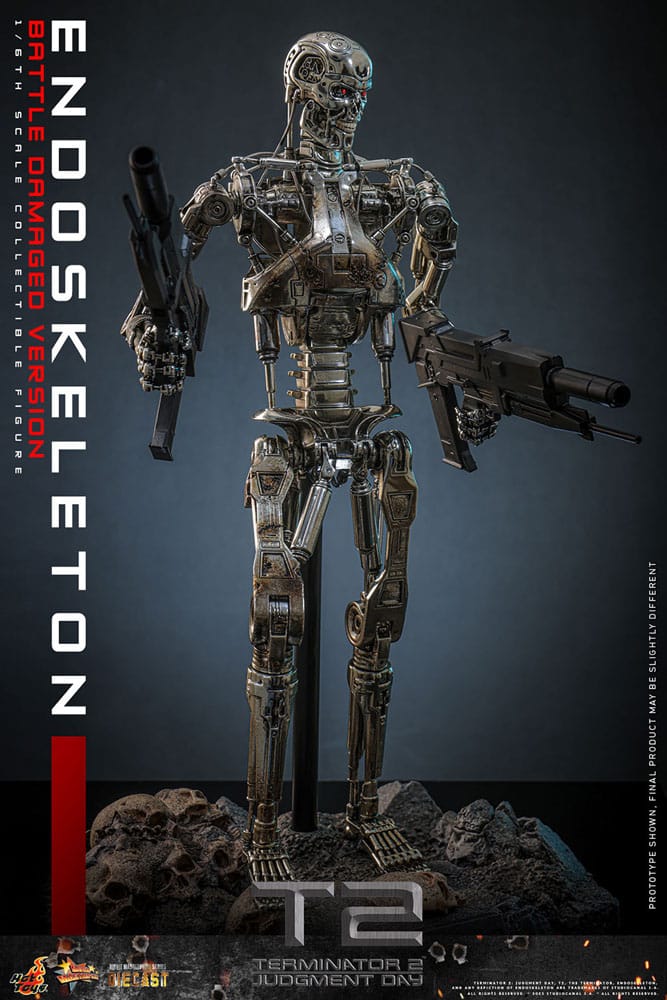 Endoskeleton Battle Damaged Version Terminator 2: Judgment Day Movie Masterpiece 1/5 Figurka 31 cm - Image 9