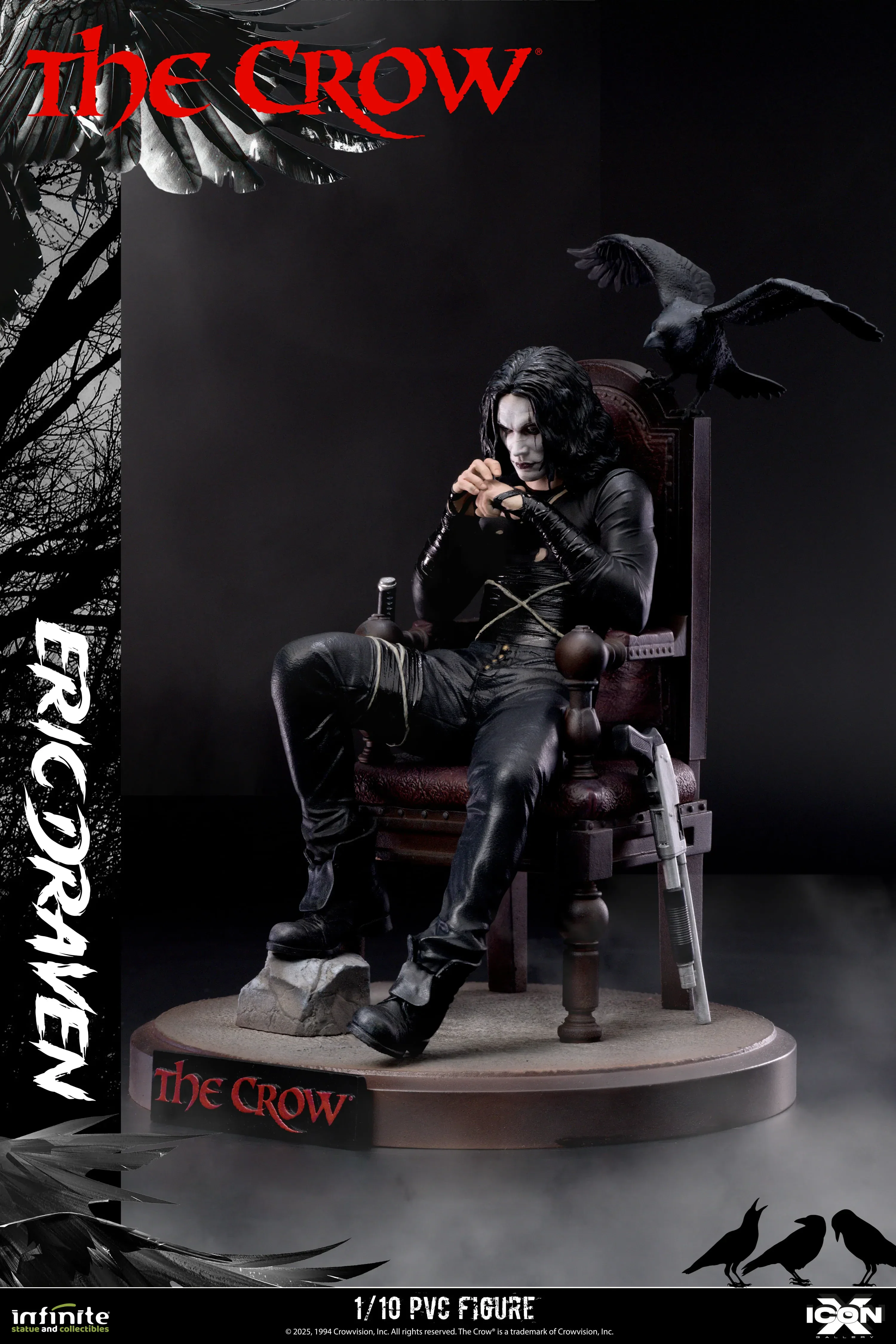 Eric Draven The Crow Icon X 1/10 Figurka 20 cm - Image 2