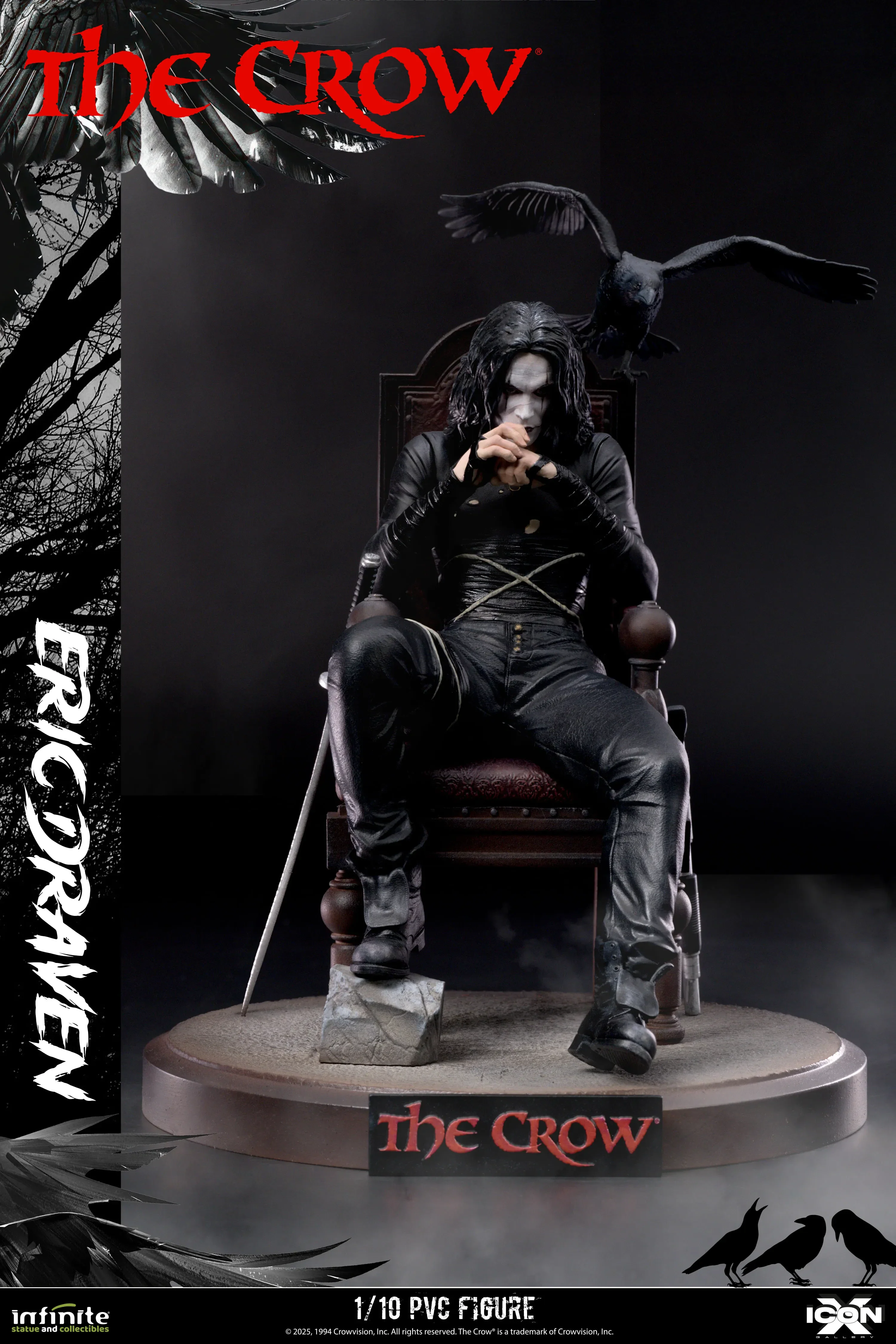 Eric Draven The Crow Icon X 1/10 Figurka 20 cm - Image 3