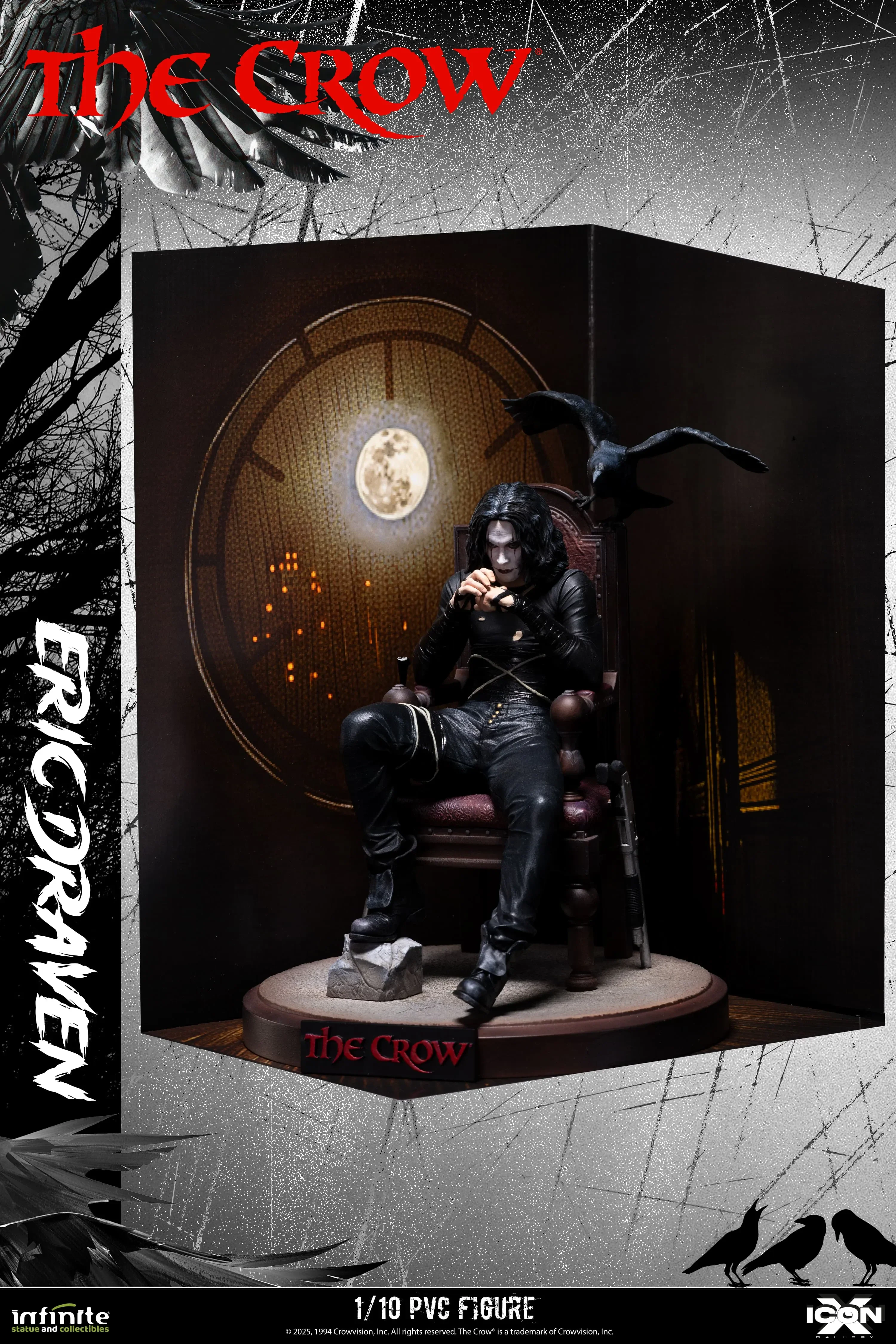 Eric Draven The Crow Icon X 1/10 Figurka 20 cm - Image 4