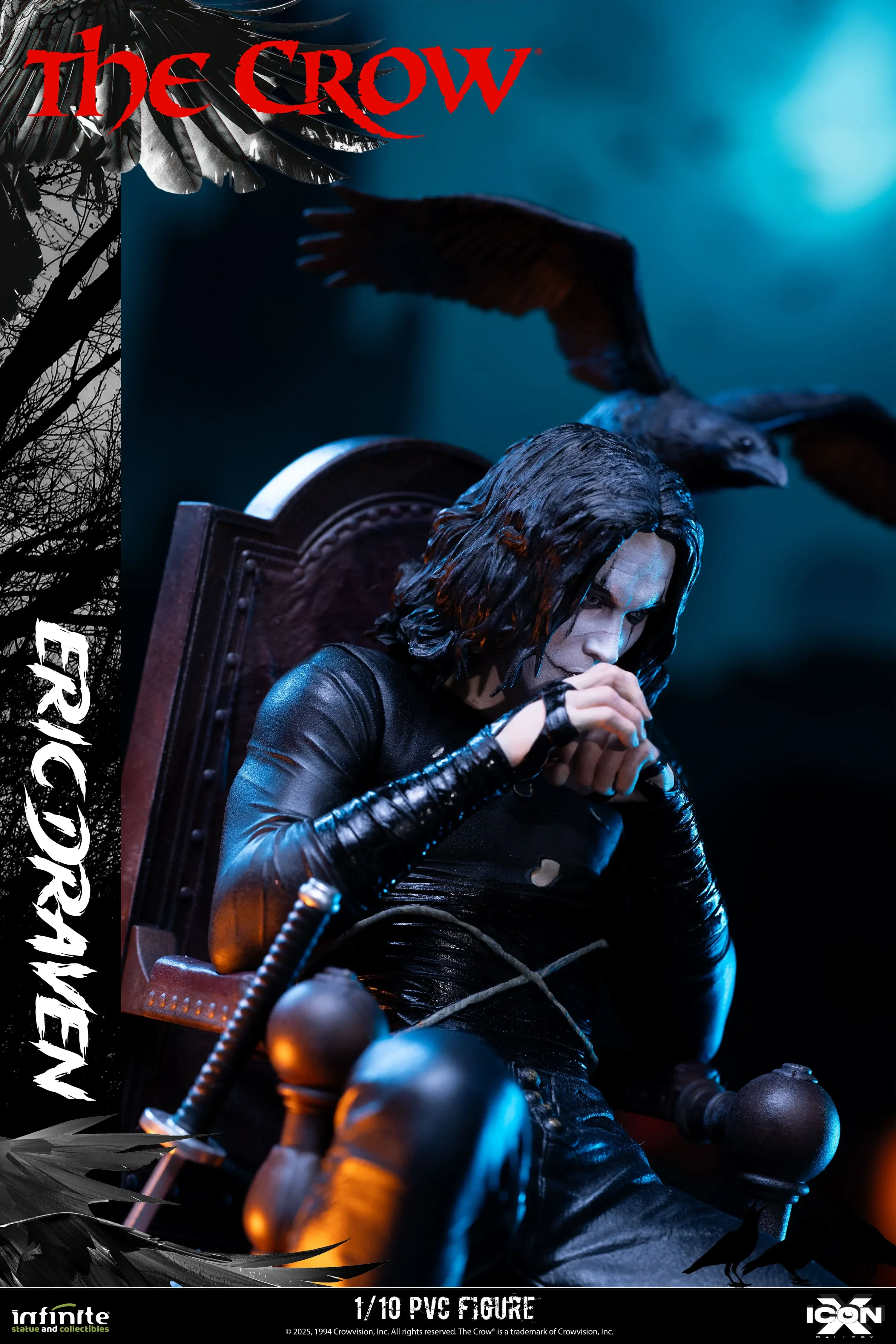 Eric Draven The Crow Icon X 1/10 Figurka 20 cm - Image 7