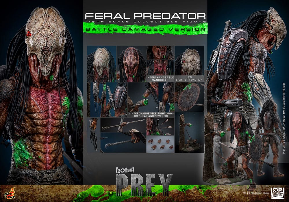 Feral Predator Battle Damaged Version Prey 1/6 Figurka 37 cm - Image 20