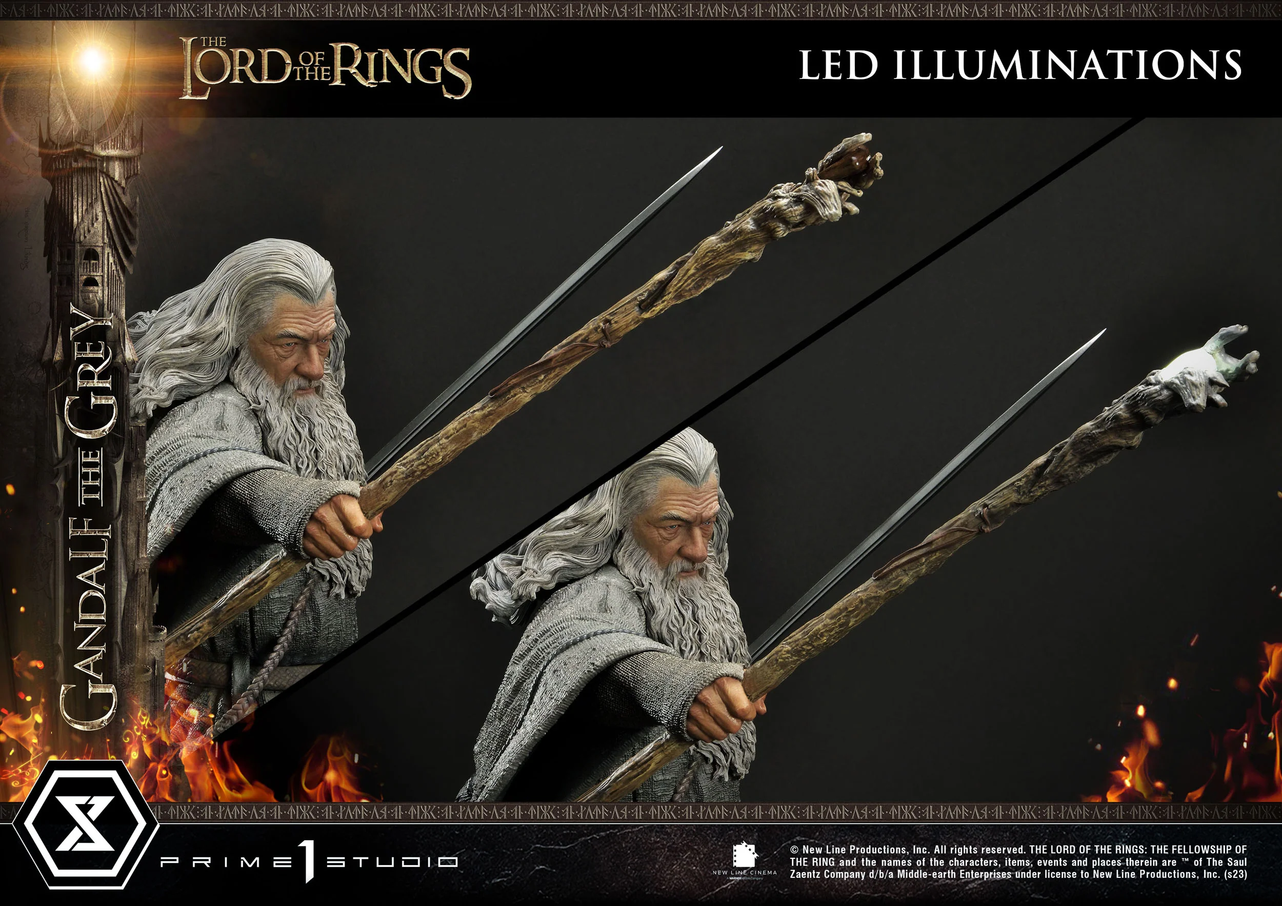 Gandalf the Grey Lord of the Rings 1/4 Figurka 61 cm - Image 24