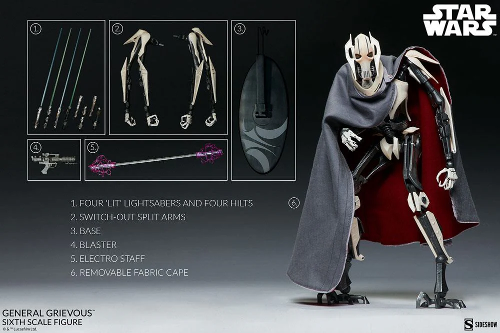 General Grievous Star Wars 1/6 Figurka 41 cm - Image 7