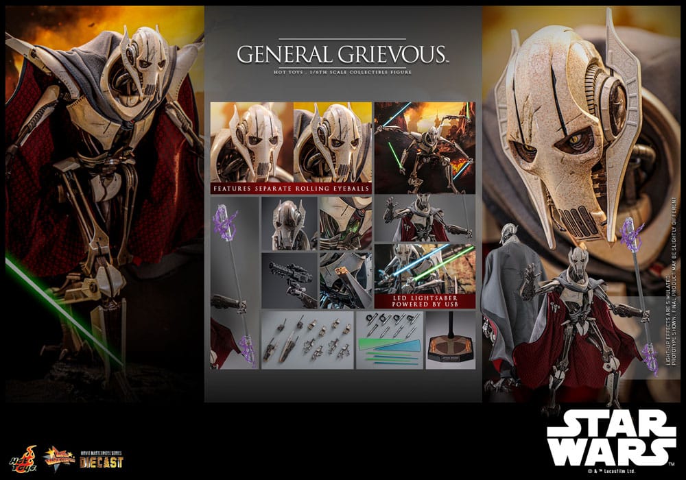General Grievous Star Wars Movie Masterpiece Diecast 1/6 Figurka 42 cm - Image 22