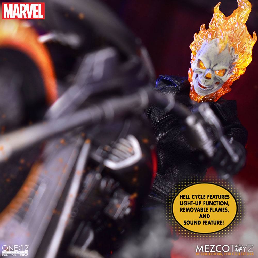 Ghost Rider & Vehicle with Sound & Light Up 1/12 Figurka 19 cm - Image 3