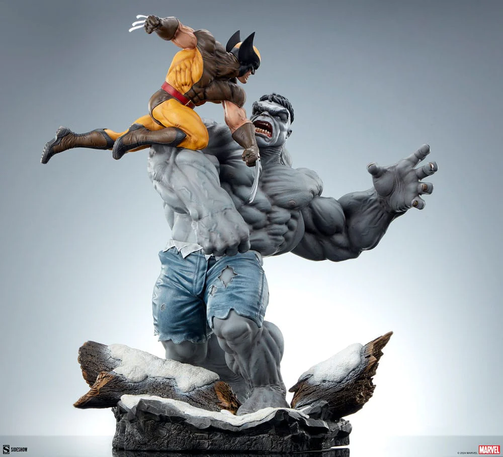Grey Hulk vs Wolverine Marvel Figurka 58 cm - Image 8