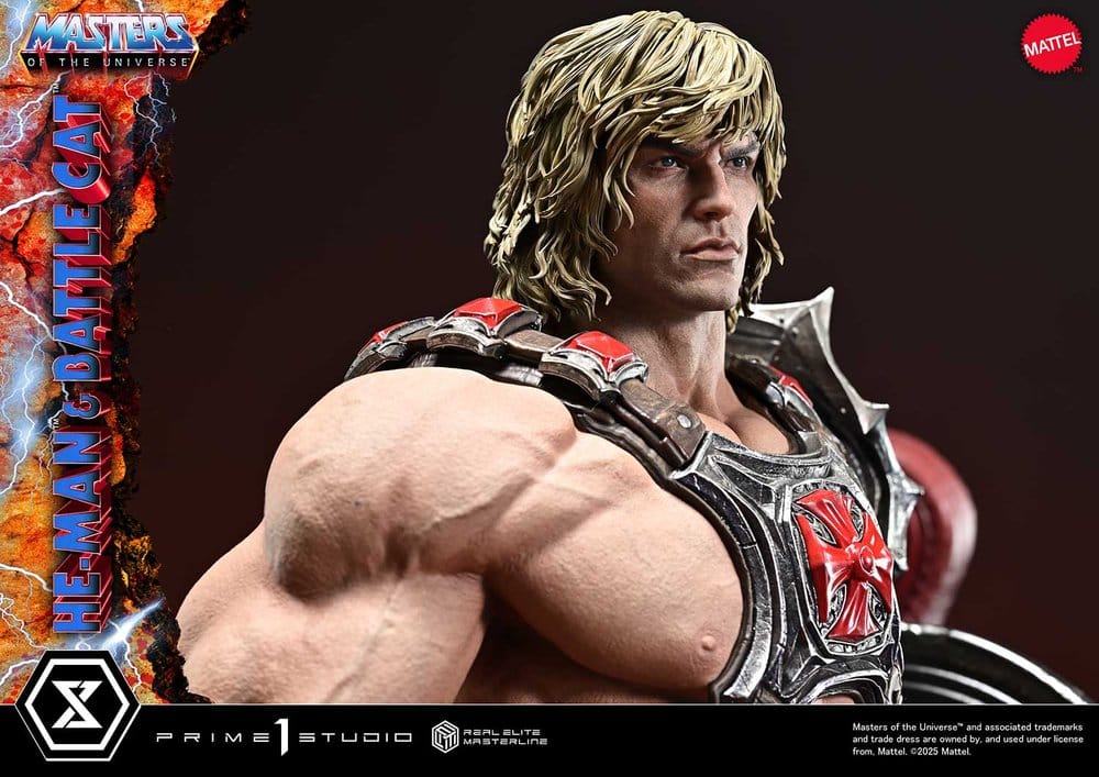 He-Man & Battle Cat Masters of the Universe Real Elite Masterline Series 1/4 Figurka 86 cm - Image 16