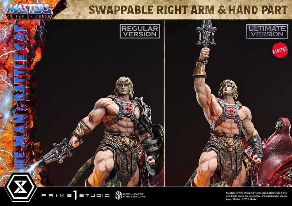 He-Man & Battle Cat Masters of the Universe Real Elite Masterline Series Ultimate Version 1/4 Figurka 86 cm - Image 4