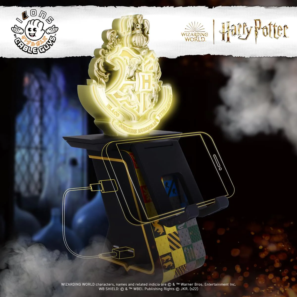 Herb Hogwartu Podstawka na Telefon/Pada LED Harry Potter - Image 6