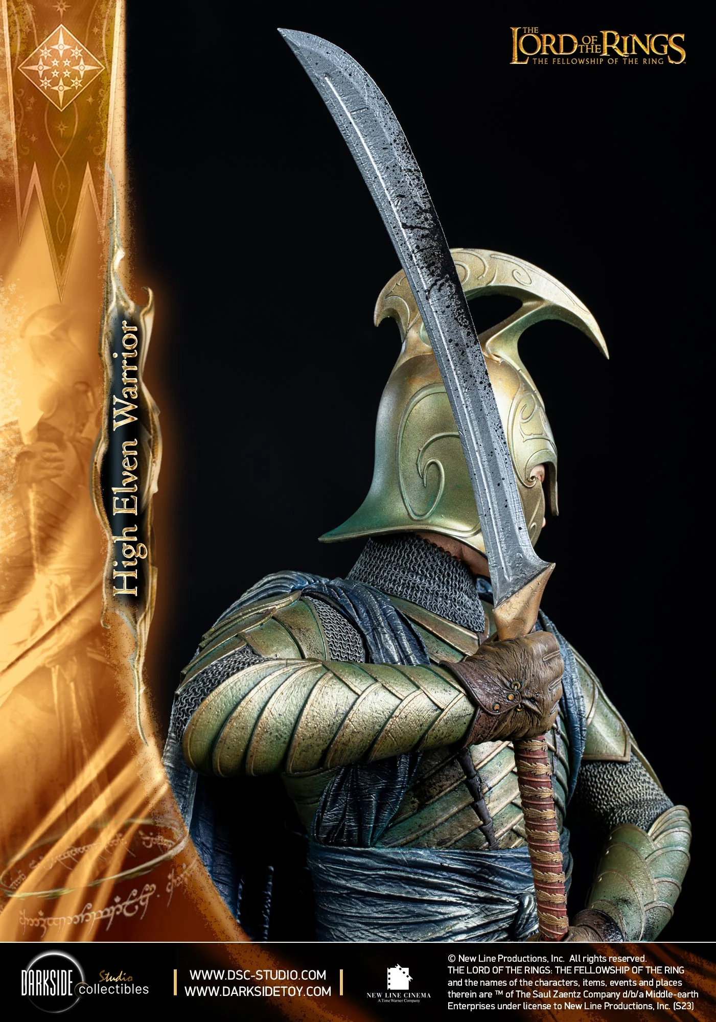 High Elven Warrior Lord of the Rings MS Series Statue 1/3 John Howe Signature Edition Figurka 90 cm - Image 23