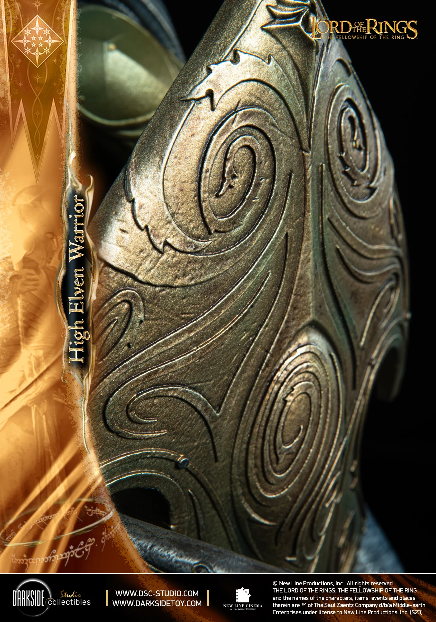High Elven Warrior Lord of the Rings QS Series Statue 1/4 John Howe Signature Edition Figurka 70 cm - Image 17
