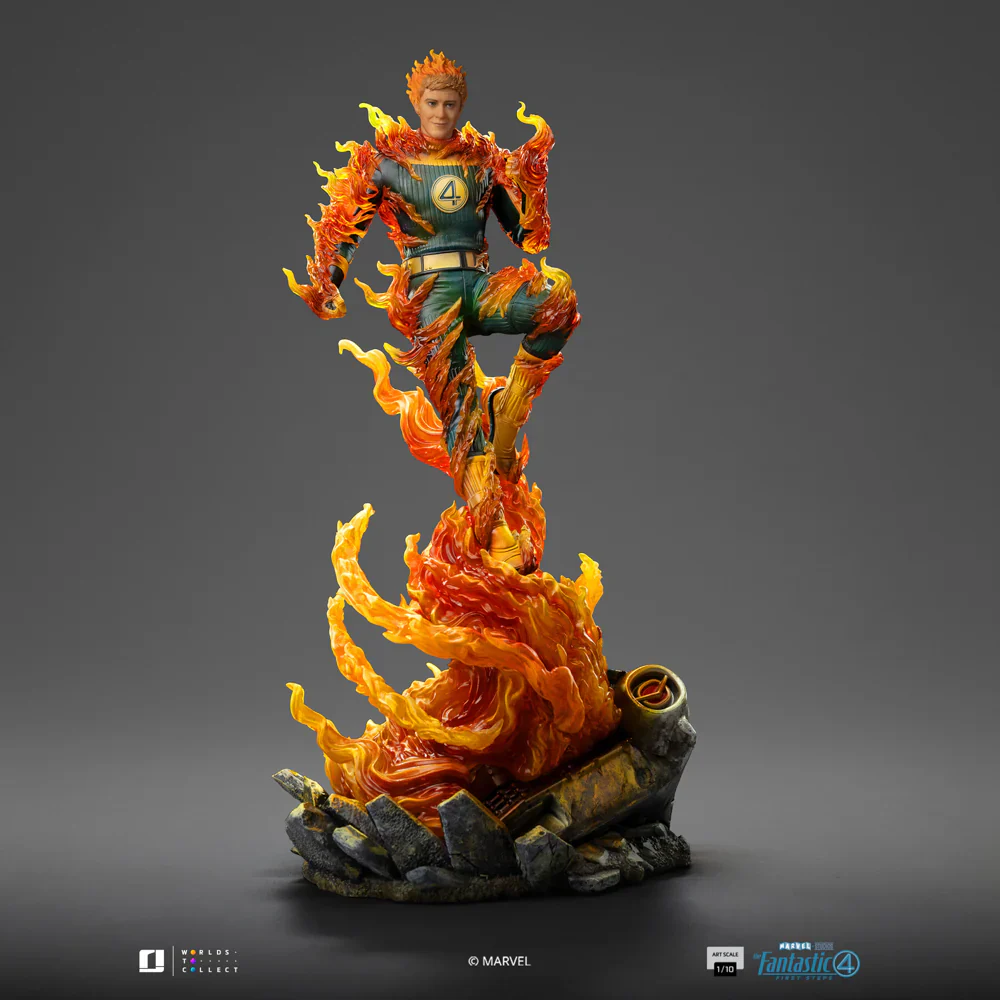 Human Torch Blue Suit Variant Marvel Fantastic Four Art Scale 1/10 Figurka 30 cm - Image 2