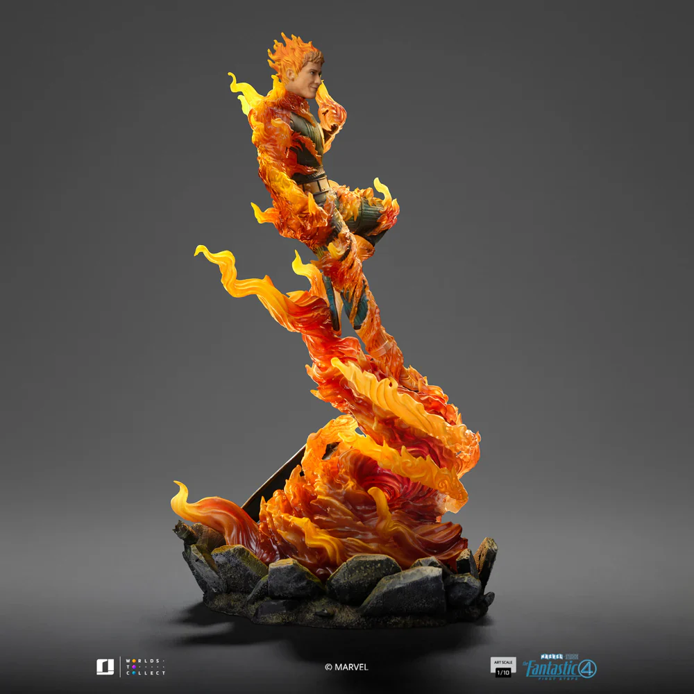 Human Torch Blue Suit Variant Marvel Fantastic Four Art Scale 1/10 Figurka 30 cm - Image 3