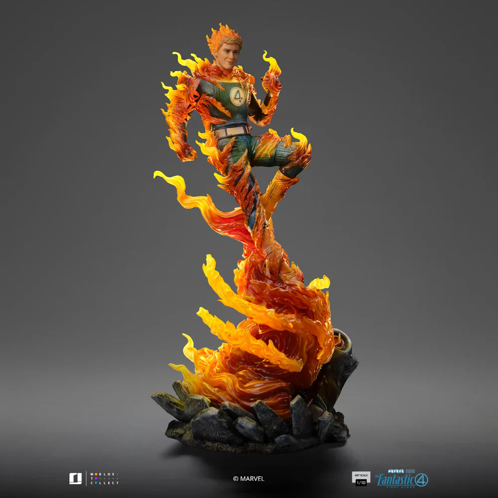 Human Torch Blue Suit Variant Marvel Fantastic Four Art Scale 1/10 Figurka 30 cm - Image 4