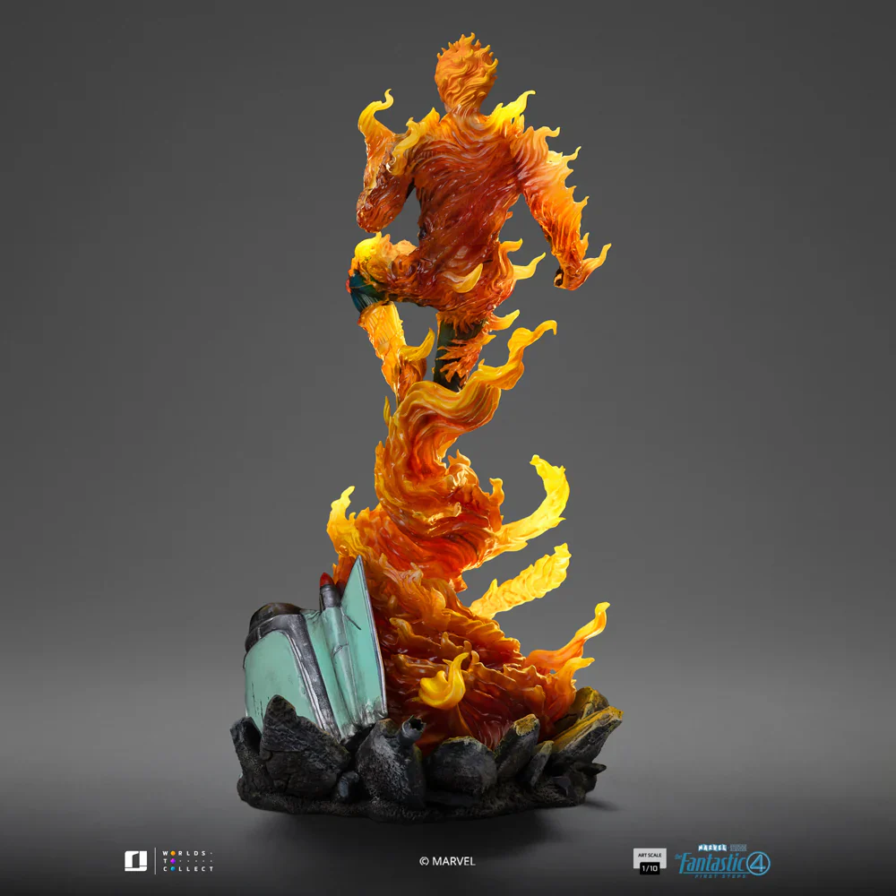 Human Torch Blue Suit Variant Marvel Fantastic Four Art Scale 1/10 Figurka 30 cm - Image 5