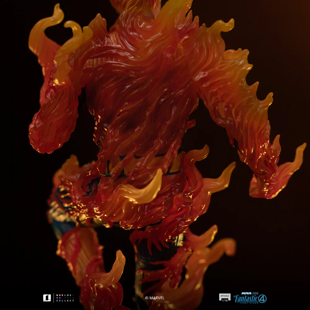 Human Torch Blue Suit Variant Marvel Fantastic Four Art Scale 1/10 Figurka 30 cm - Image 8