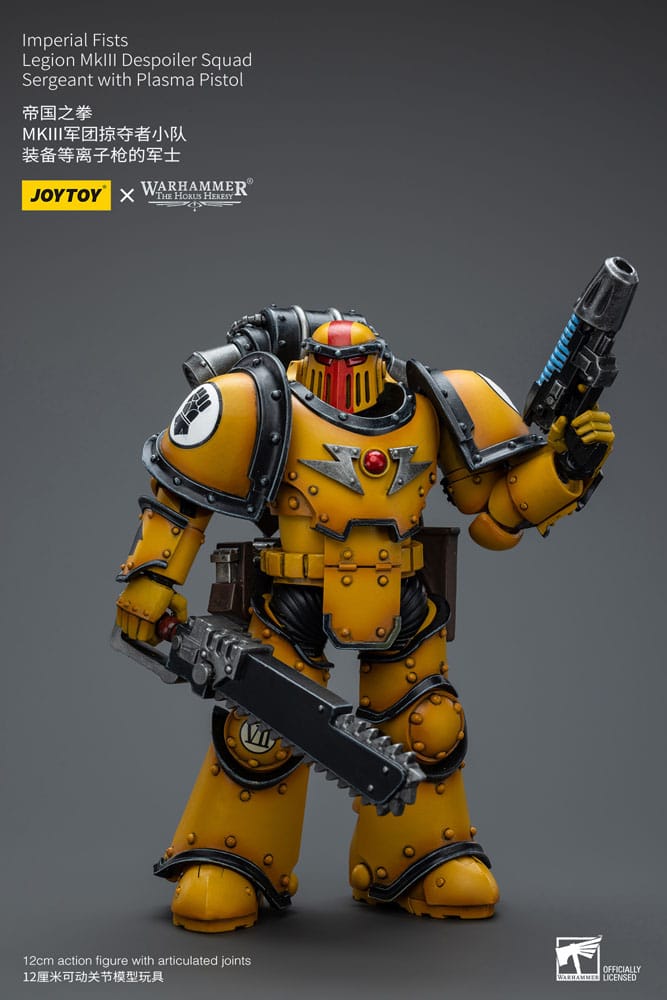 Imperial Fists Legion MkIII Despoiler Squad Sergeant with Plasma Pistol Warhammer The Horus Heresy 1/18 Figurka 12 cm - Image 3