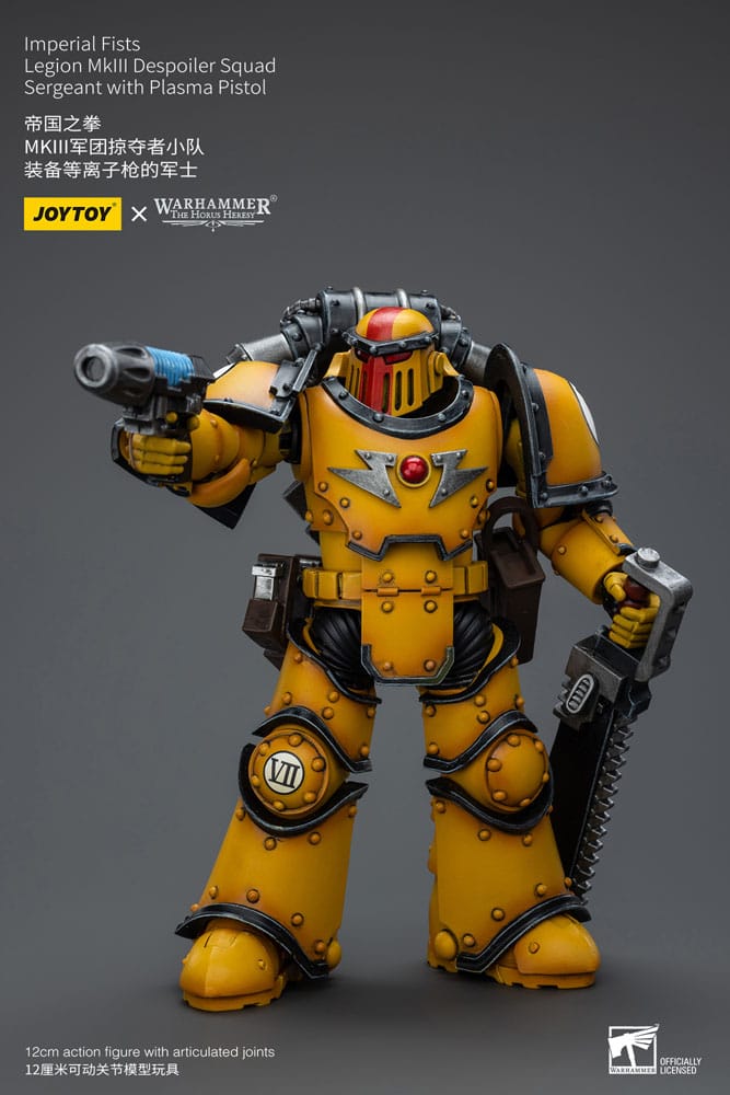 Imperial Fists Legion MkIII Despoiler Squad Sergeant with Plasma Pistol Warhammer The Horus Heresy 1/18 Figurka 12 cm - Image 4
