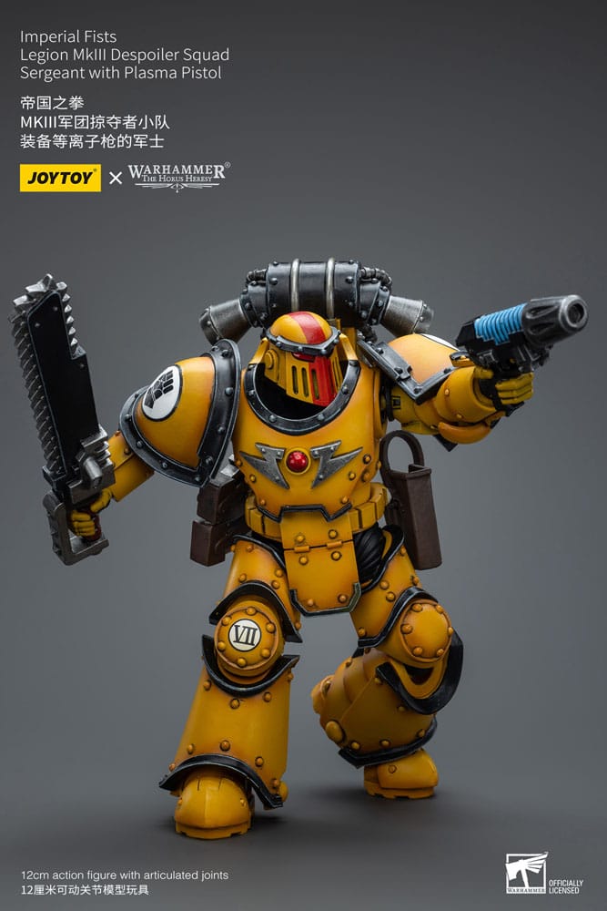 Imperial Fists Legion MkIII Despoiler Squad Sergeant with Plasma Pistol Warhammer The Horus Heresy 1/18 Figurka 12 cm - Image 5