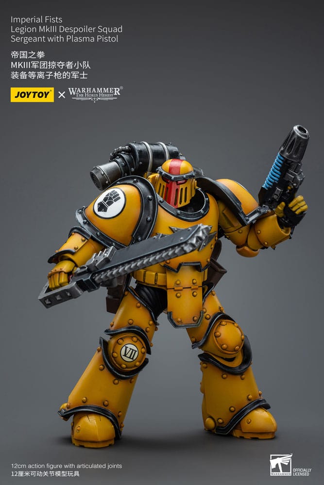 Imperial Fists Legion MkIII Despoiler Squad Sergeant with Plasma Pistol Warhammer The Horus Heresy 1/18 Figurka 12 cm - Image 6