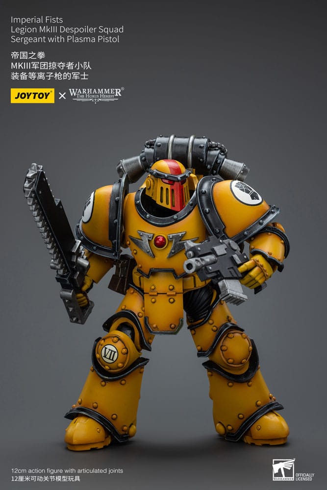 Imperial Fists Legion MkIII Despoiler Squad Sergeant with Plasma Pistol Warhammer The Horus Heresy 1/18 Figurka 12 cm - Image 7